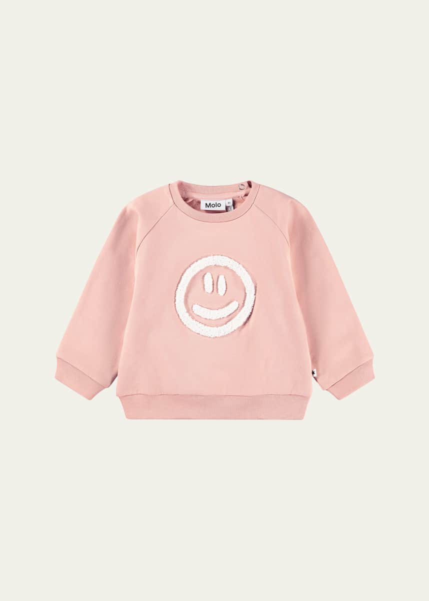 Molo Girl's Disc Organic Cotton Sweatshirt, Size Newborn-4