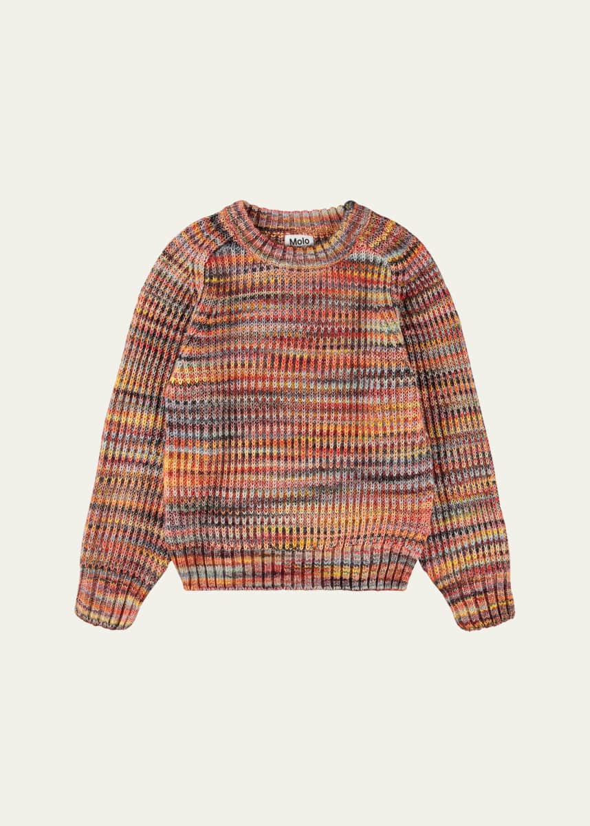 Molo Boy's Bosse Space-Dyed Sweater, Size 7-16