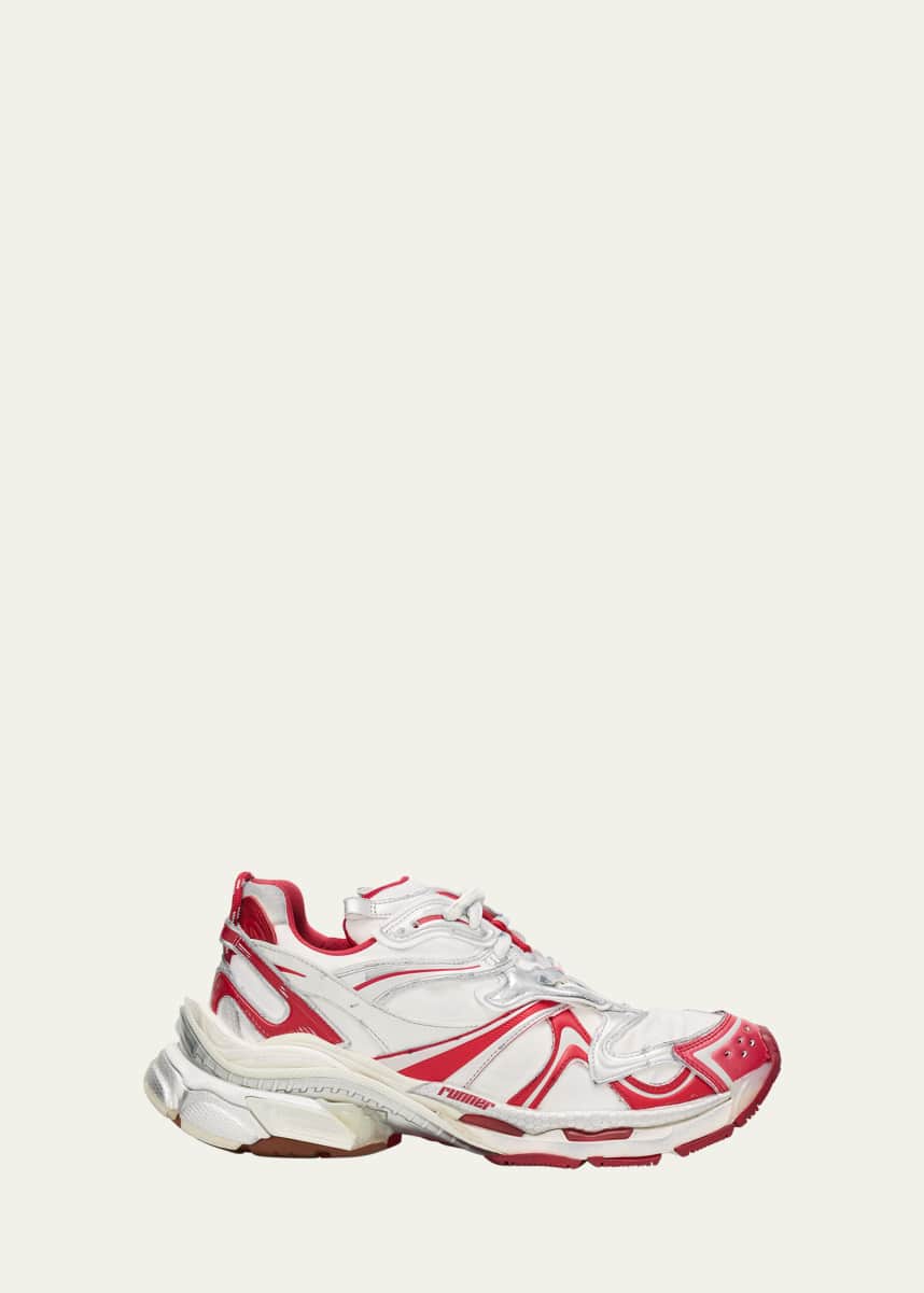 Balenciaga Men's Runner 2 Textile and Faux Leather Sneakers