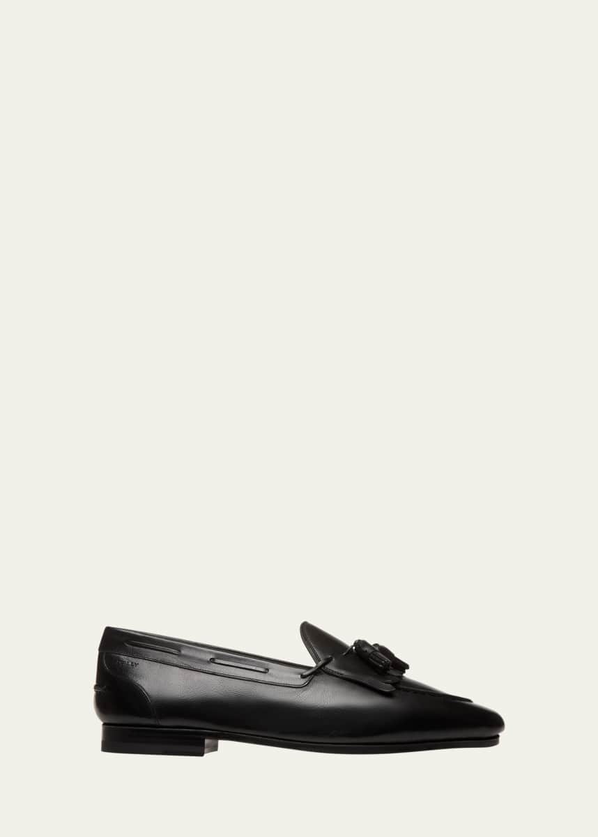 Bally Men's Parthan Kiltie Buffalo Leather Tassel Loafers