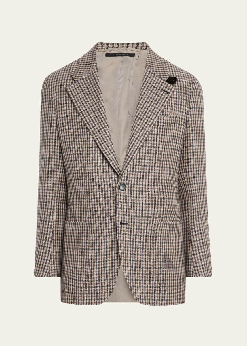 Brioni Men's Brera Cashmere District Check Sport Coat