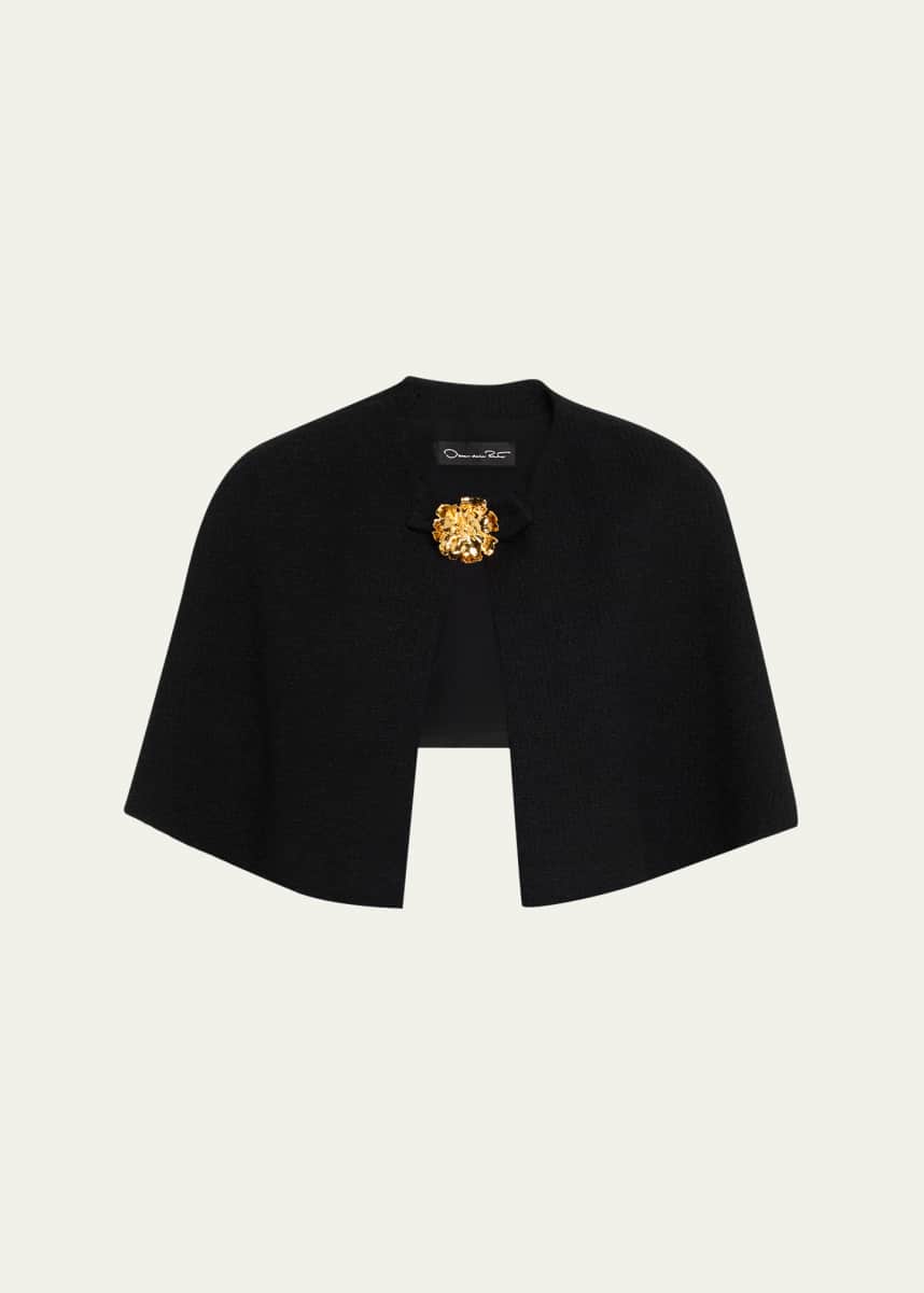 Oscar de la Renta Tweed Cape Jacket
