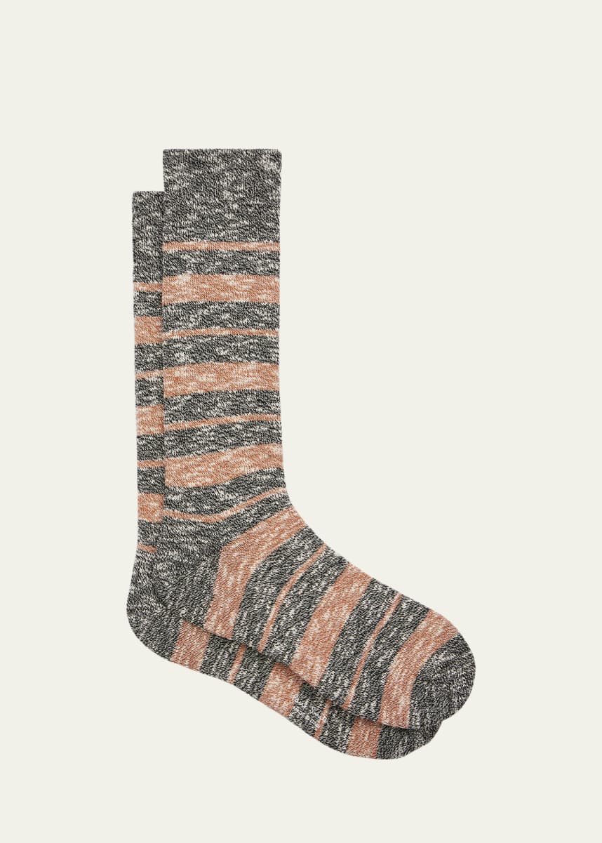 Paul Smith Men's Kenny Flamed Melange Crew Socks