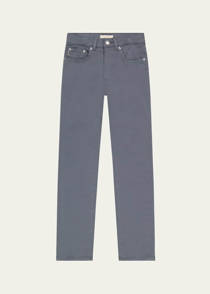 DL1961 Boy's Brady Slim Cotton Twill Pants, Size 3-7