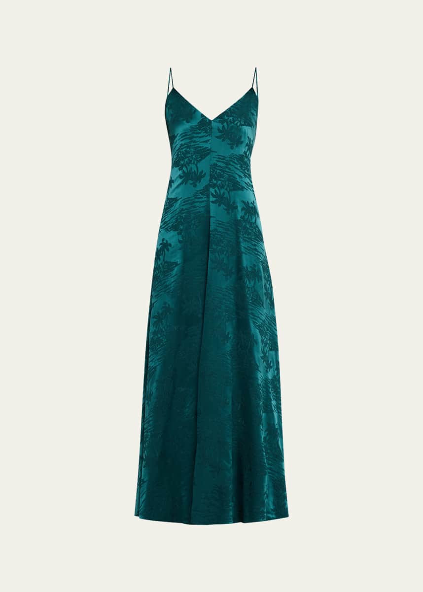 chinese dress ladies Berylove Women Dark Green Jacquard Mother of the Bride Dress with Belt A  Line Shirt Neck 3/4 Sleeve Slit Wedding Guest Dress