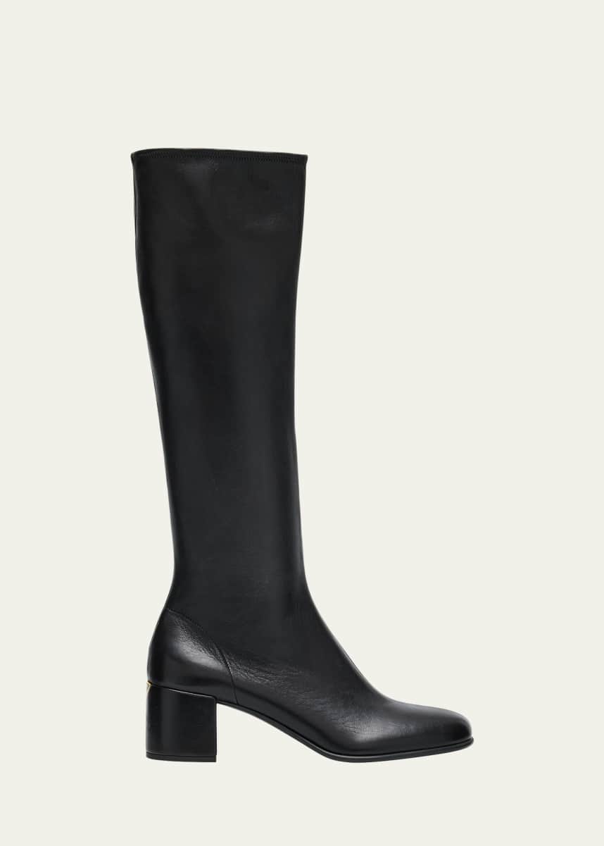 Prada Nappa Stretch Leather Knee-High Boots