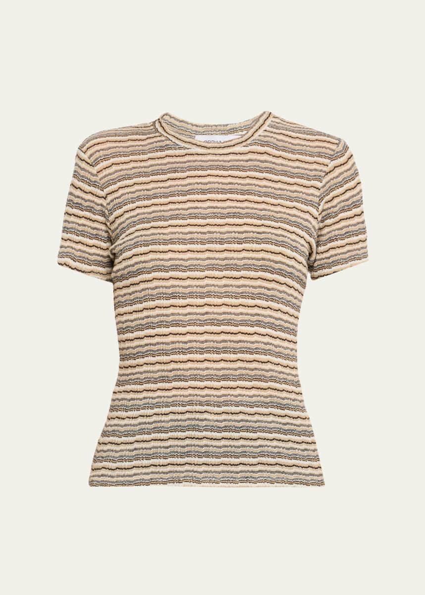 SPRWMN Multi-Striped Crewneck Baby Tee