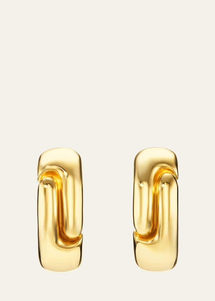 Pamela Zamore 18K Yellow Gold Holos Round Hoop Earrings