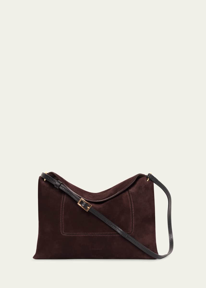 Wandler Penelope Slouch Calfskin Suede Shoulder Bag