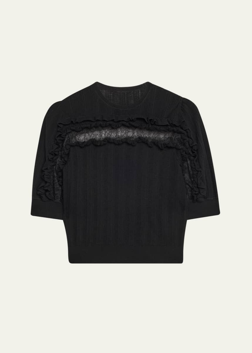 Ulla Johnson Salima Short-Sleeve Knit Shirt