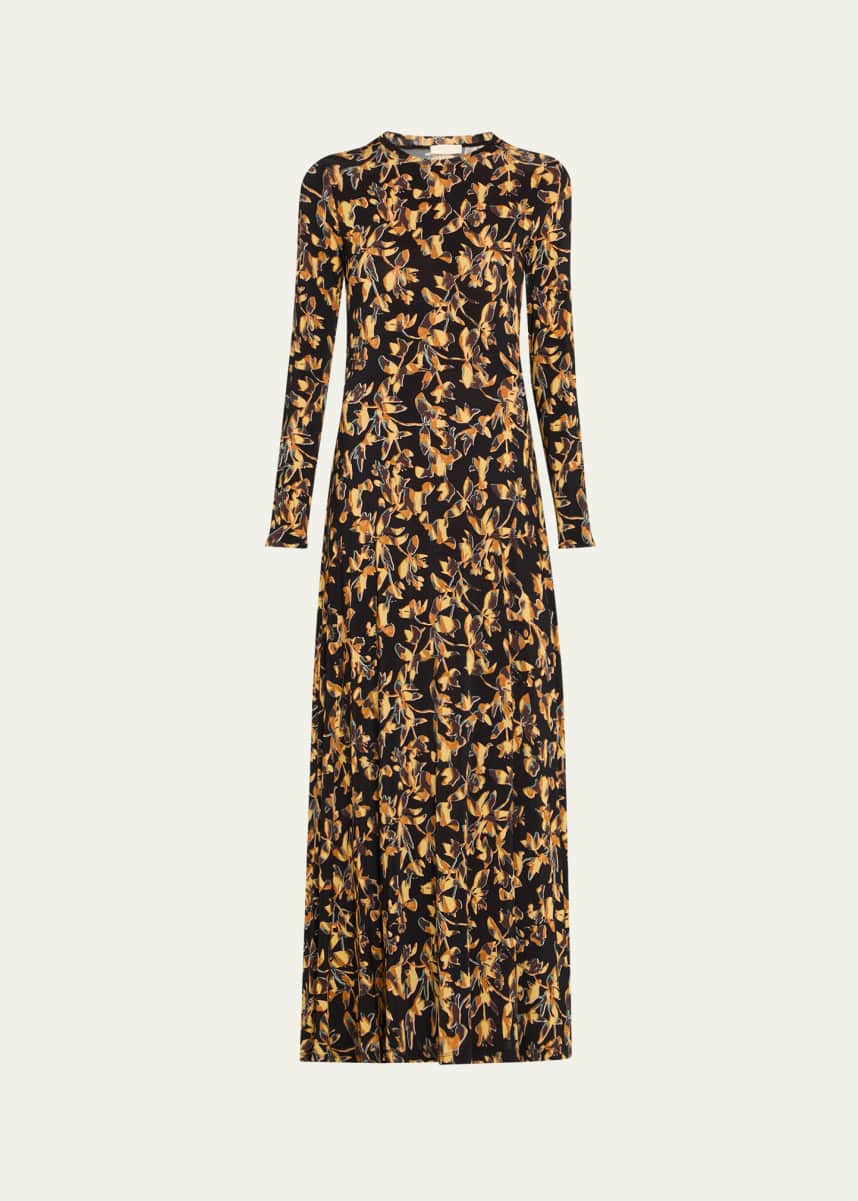 Ulla Johnson Amari Floral Long-Sleeve Jersey Dress
