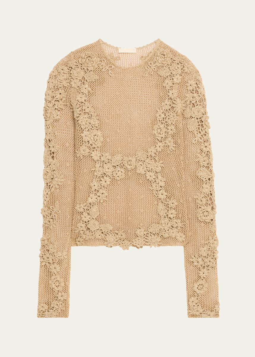 Ulla Johnson Viola Crochet Knit Top