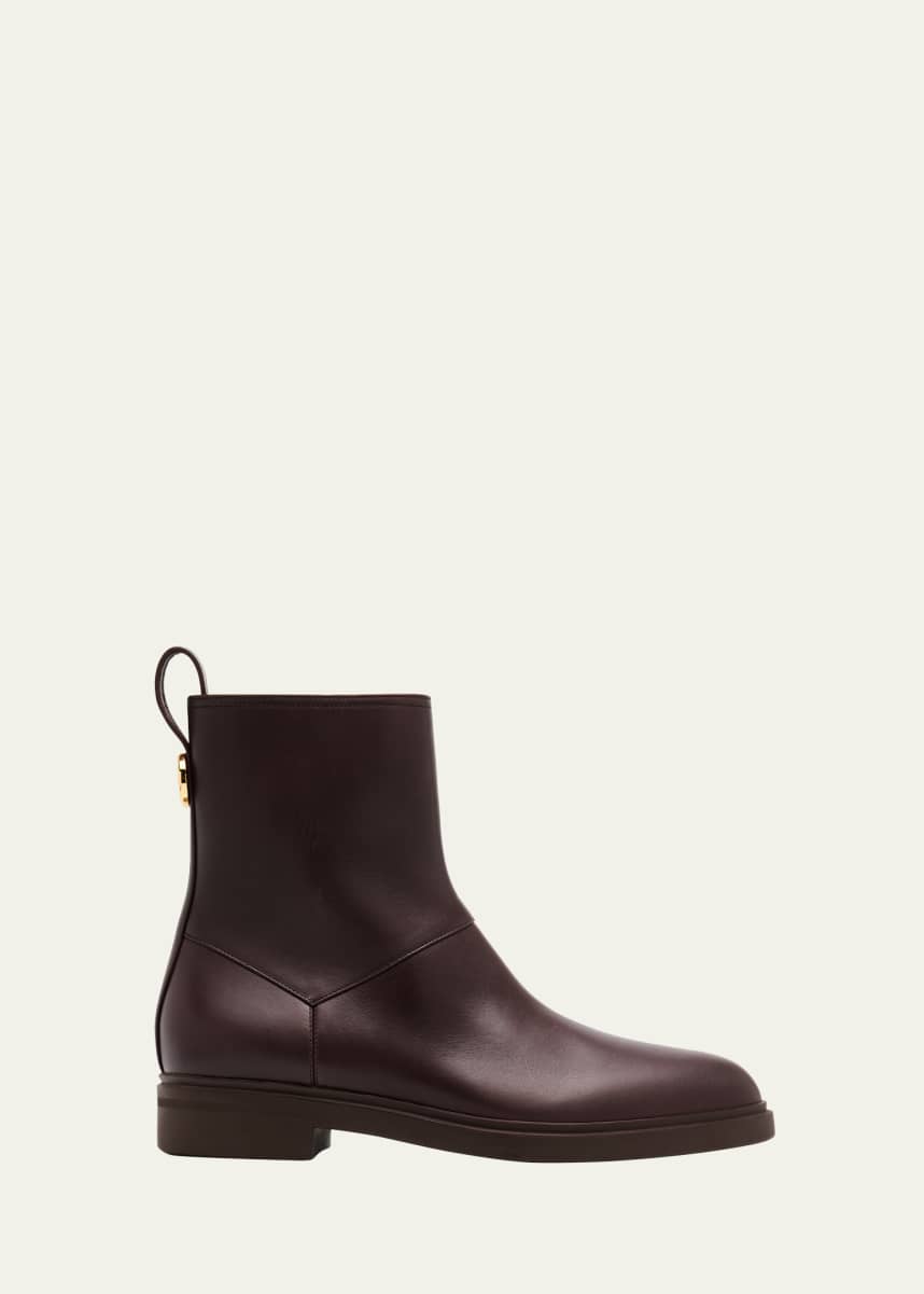 Loro Piana Kilda Leather Ankle Boots