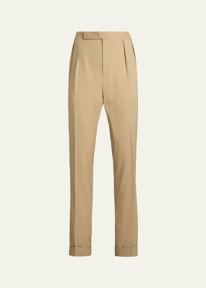 Ralph Lauren Purple Label Men's Gregory Wool Double-Pleated Trousers