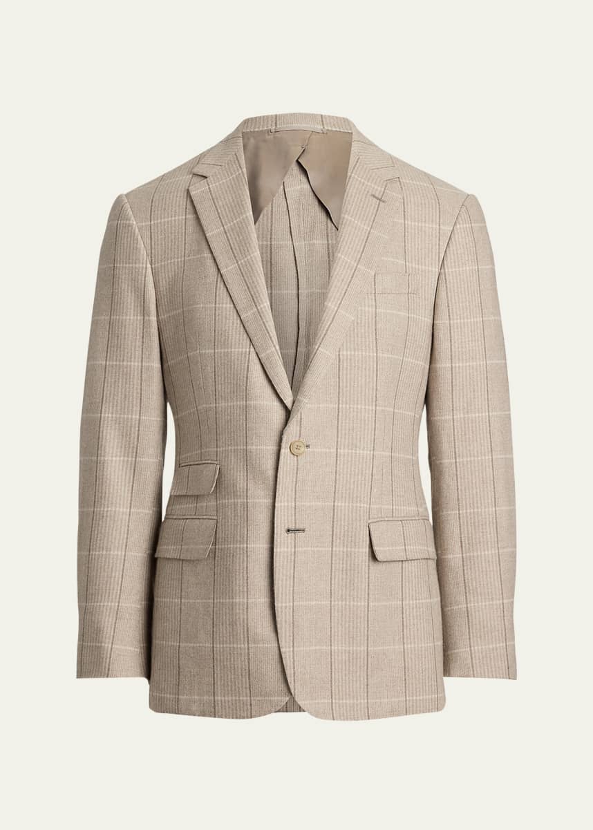 Ralph Lauren Purple Label Men's Kent Wool, Silk, and Cashmere Check Sport Coat