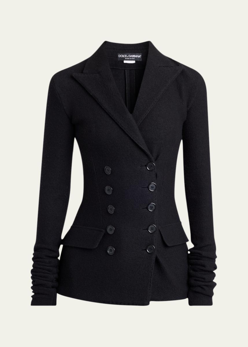 Dolce&Gabbana Fitted Double-Breasted Wool Blazer - Bergdorf Goodman