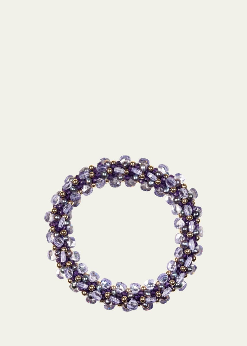 Meredith Frederick 14K Yellow Gold Amethyst and Zircon Bracelet