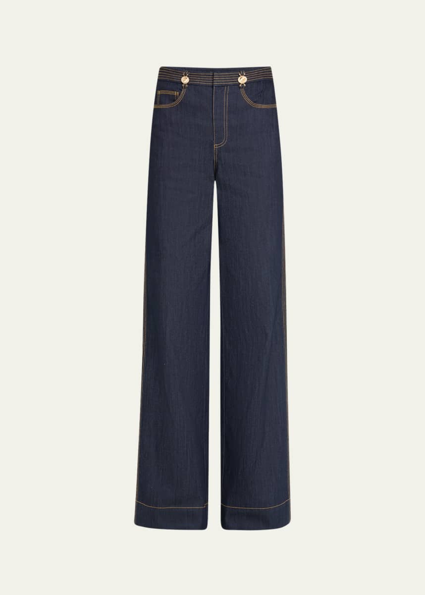 Cinq a Sept Bev Wide-Leg Denim Pants