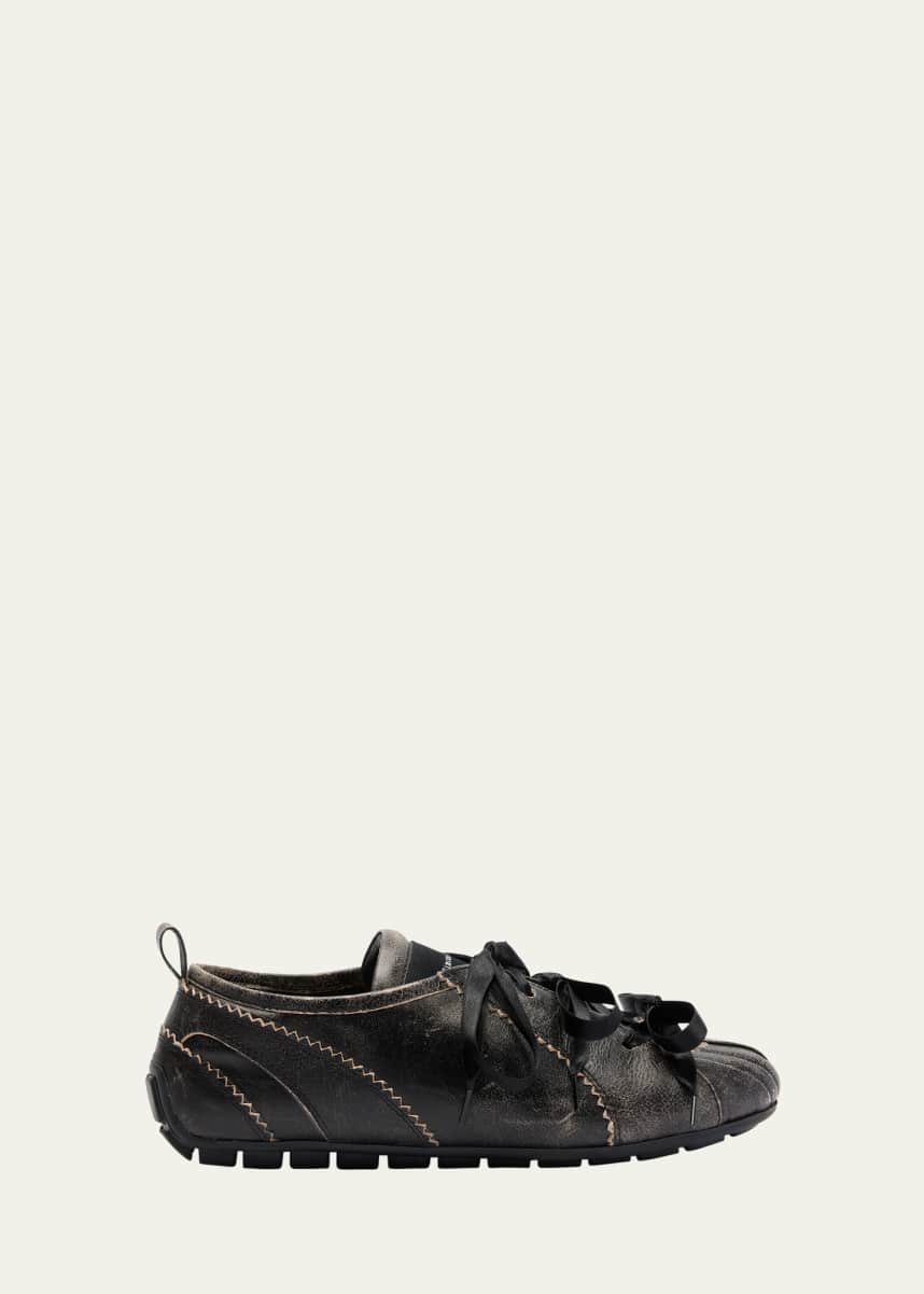 Simone Rocha Leather Ballerina Sneakers