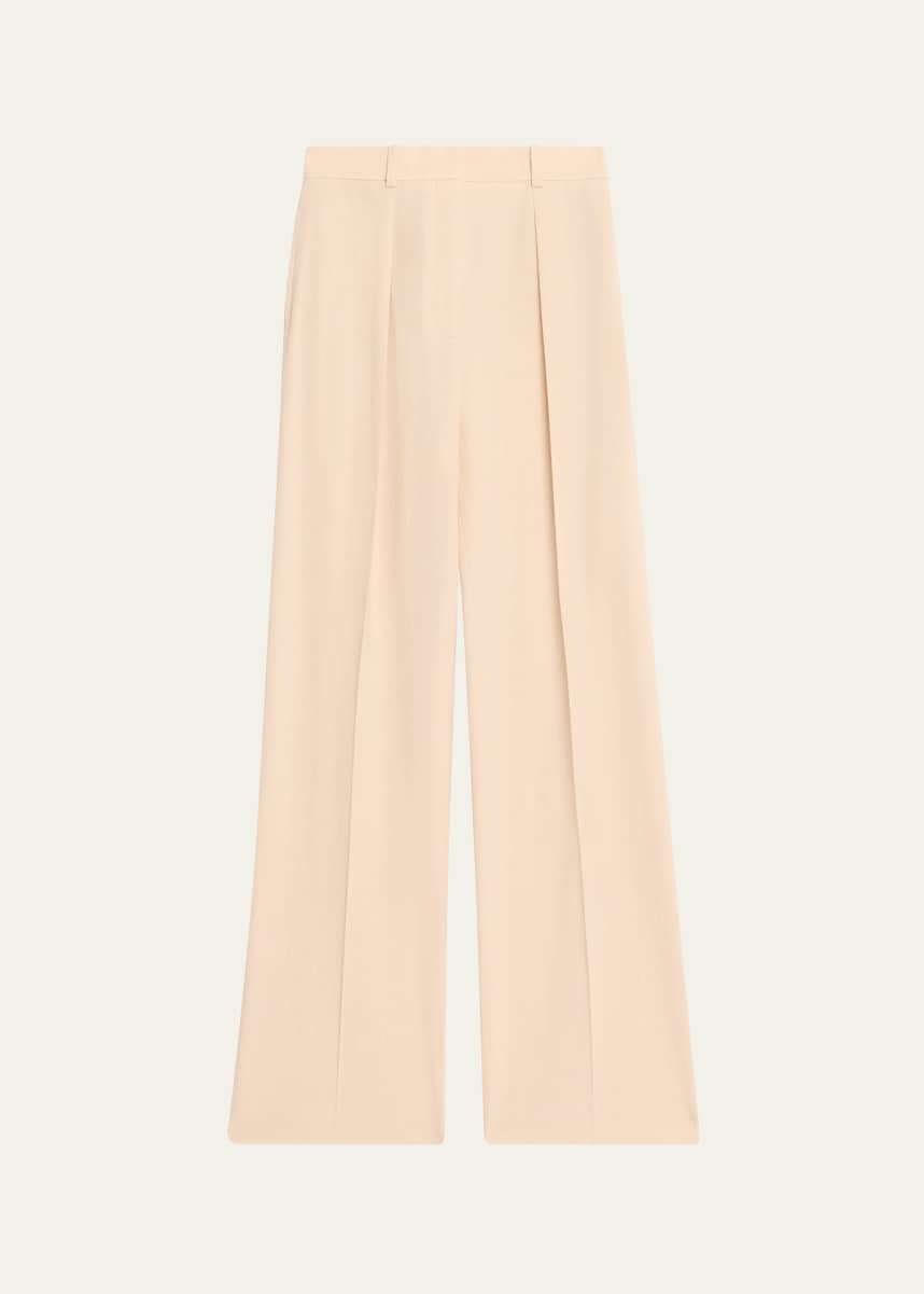 Loro Piana Edward Pleated Wide-Leg Trousers