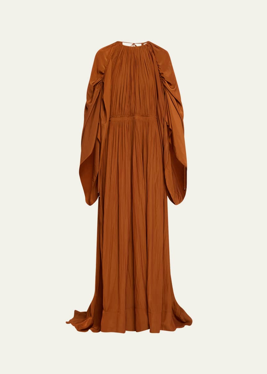 Lanvin Pleated Waisted Gown
