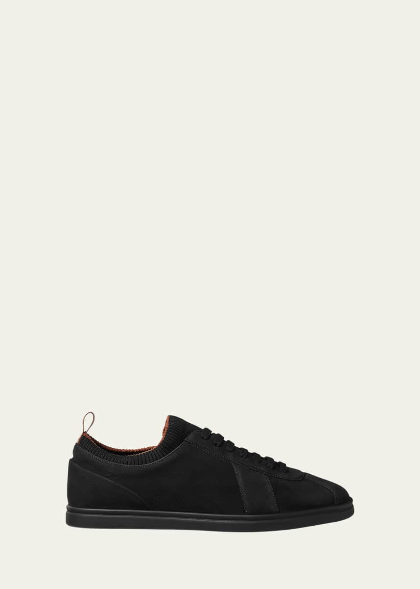 Loro Piana Men's Soho 2.0 Walk Grained Nubuck Slip-On Sneakers