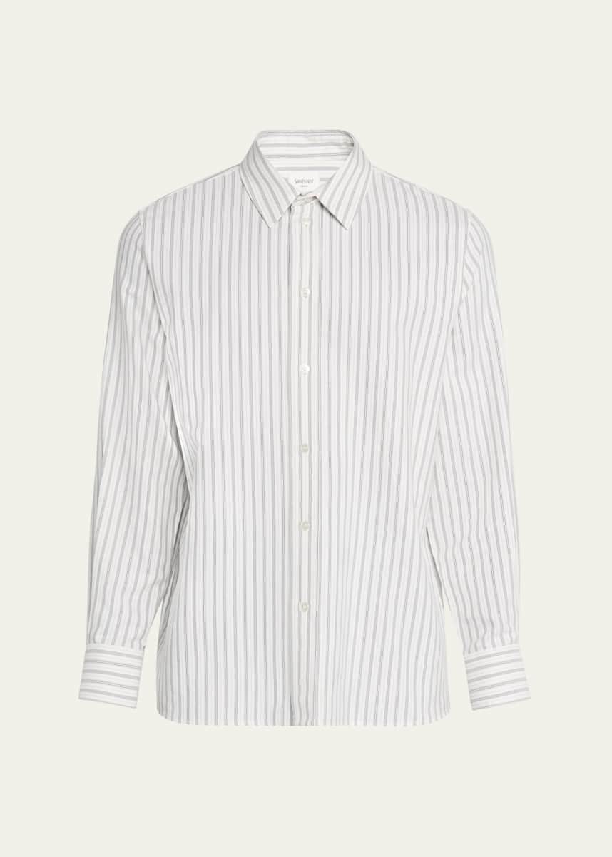 Saint Laurent Men's Striped Sport Shirt