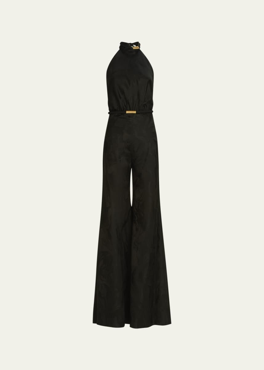Silvia Tcherassi Enara Halter Flare Jumpsuit