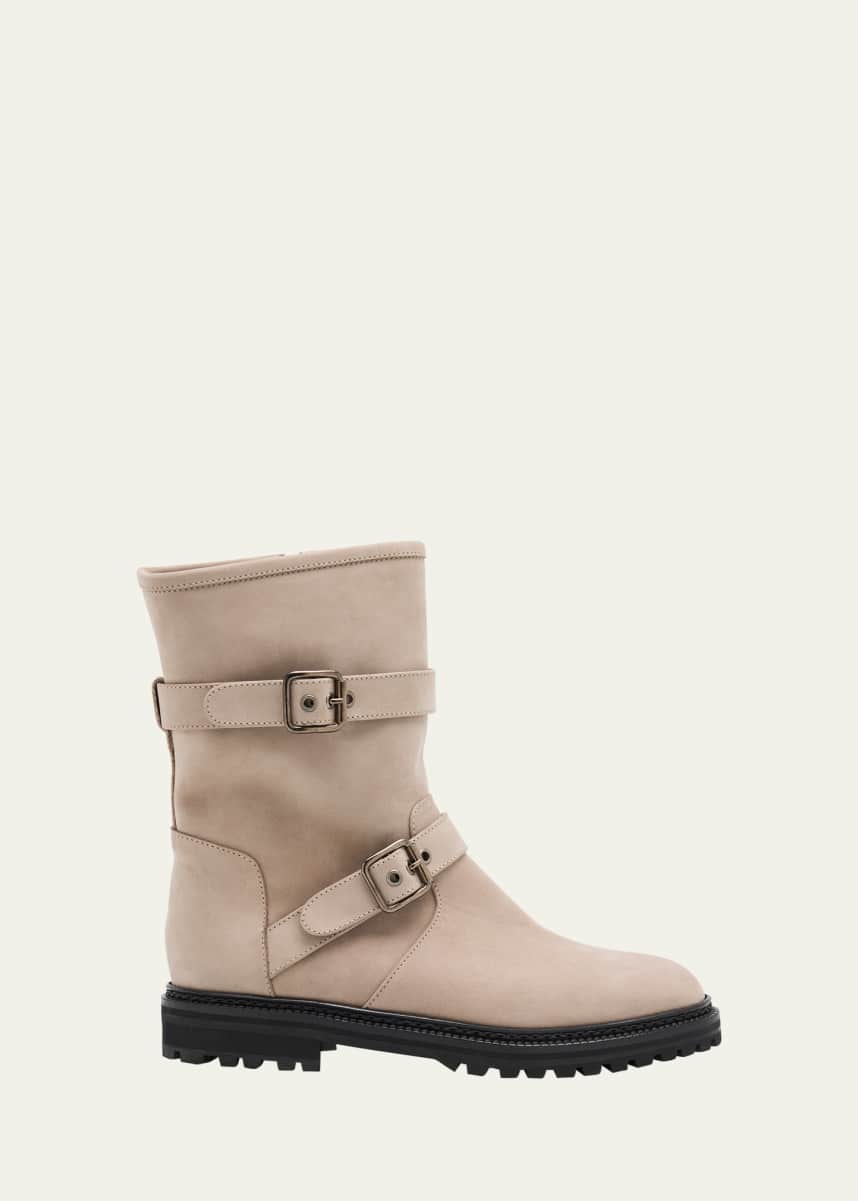 Manolo Blahnik Sulaltrosa Nubuck Lug-Sole Boots