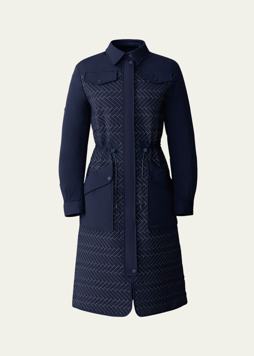 Mackage Chevron Quilted Long Down Coat