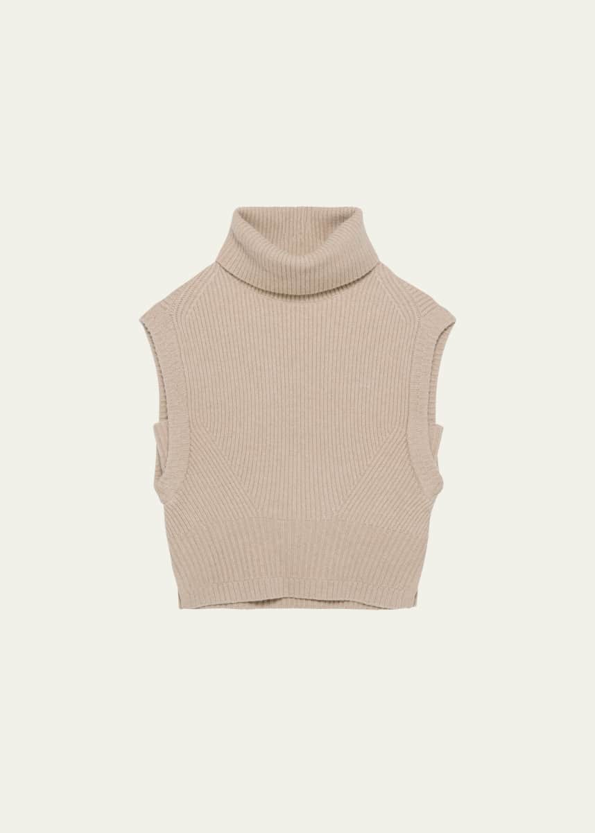 SIMKHAI Maple Cashmere Turtleneck Sweater Vest