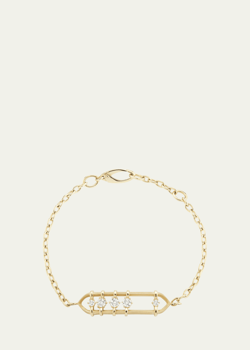 Jade Trau 18K Yellow Gold Penelope Floating Diamond Bracelet