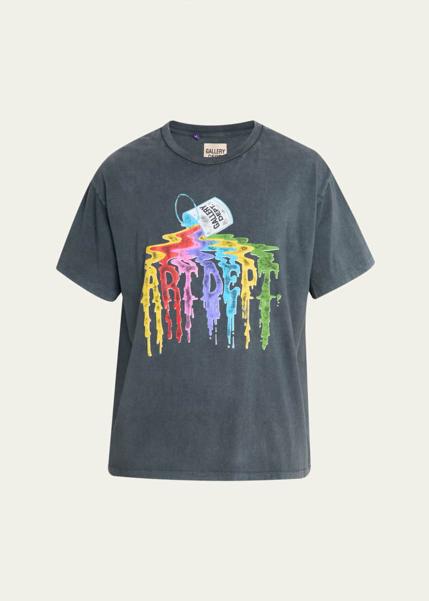 GALLERY DEPARTMENT Men's Art Dept Paint Drip Relaxed-Fit Graphic T-Shirt