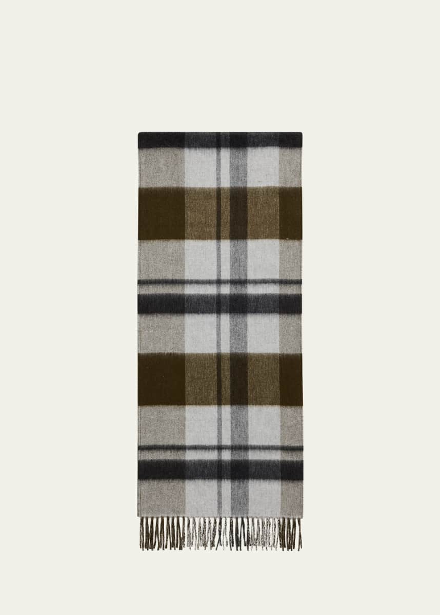 Begg x Co Men's Taransay Check Cashmere Scarf