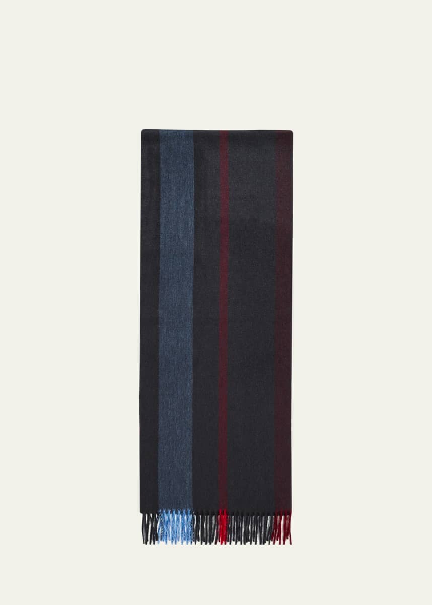 Begg x Co Men's Check Cashmere Scarf
