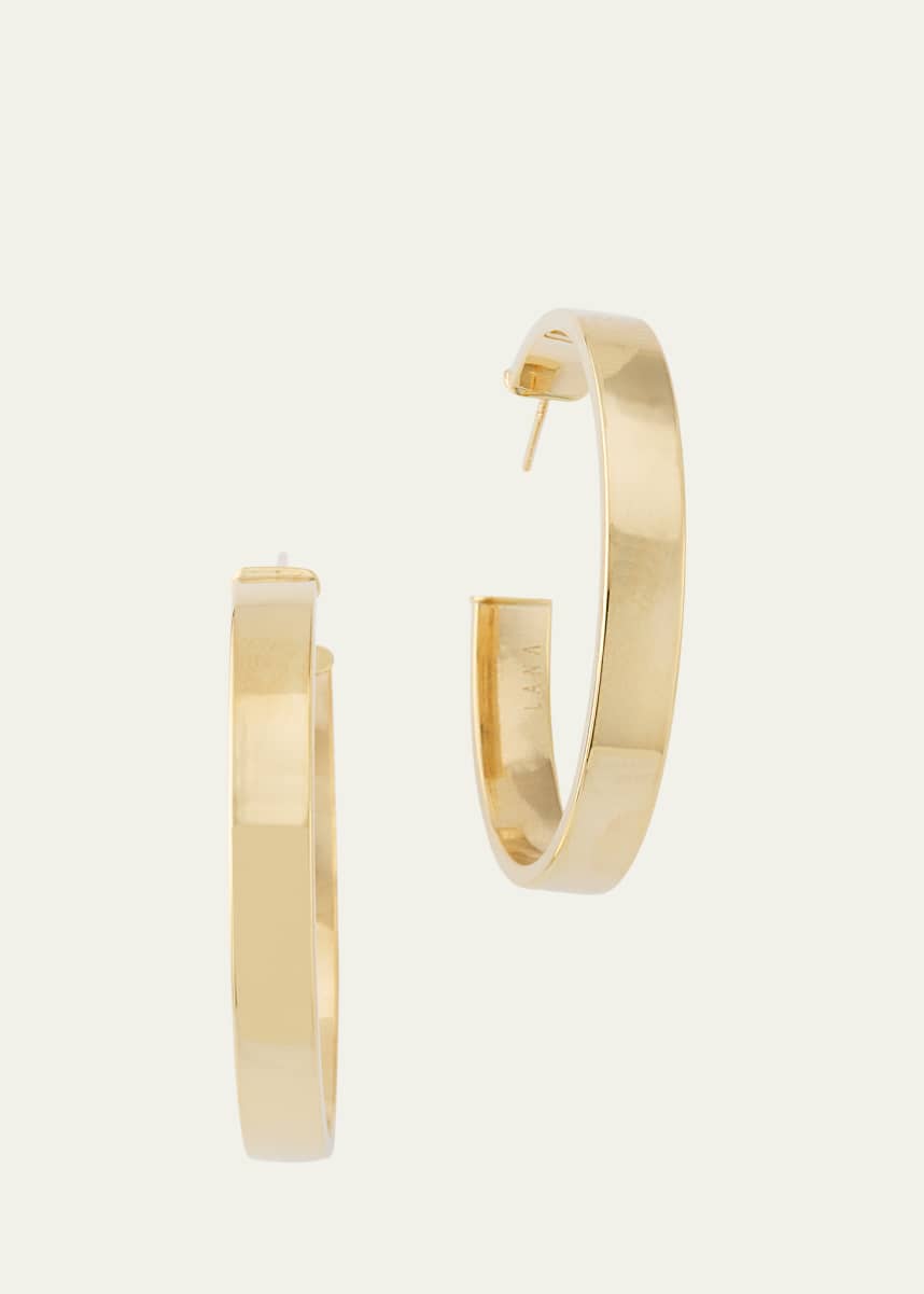 Lana Vanity Hollow Hoop Earrings, 40mm