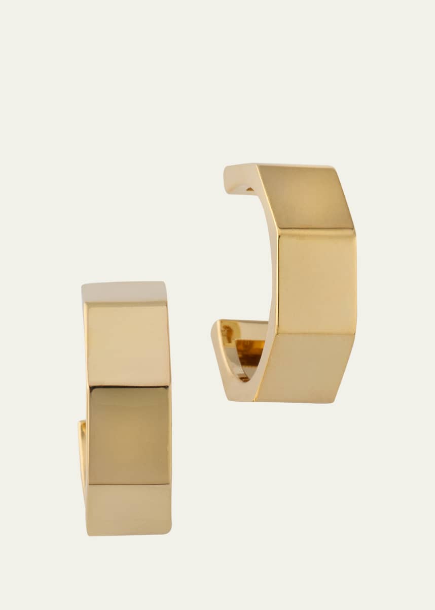 Lana Hollow Rock Hoop Earrings, 22mm