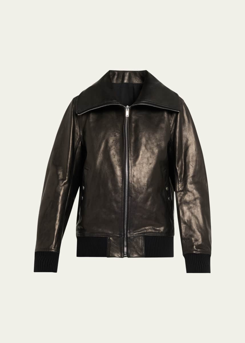 DRKSHDW RICK OWENS Oversized Leather Bomber Jacket - Bergdorf Goodman