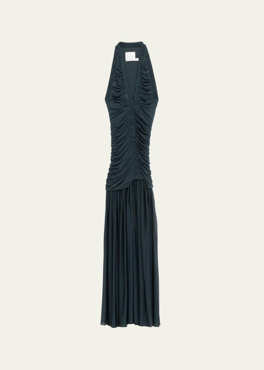 open lace back dress Christopher Esber Sculptured Pleated Rib Dress