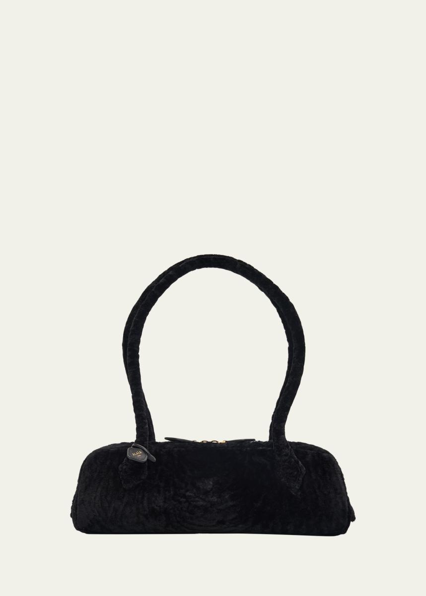 Le Teckel Shaved Shearling Medium Shoulder Bag