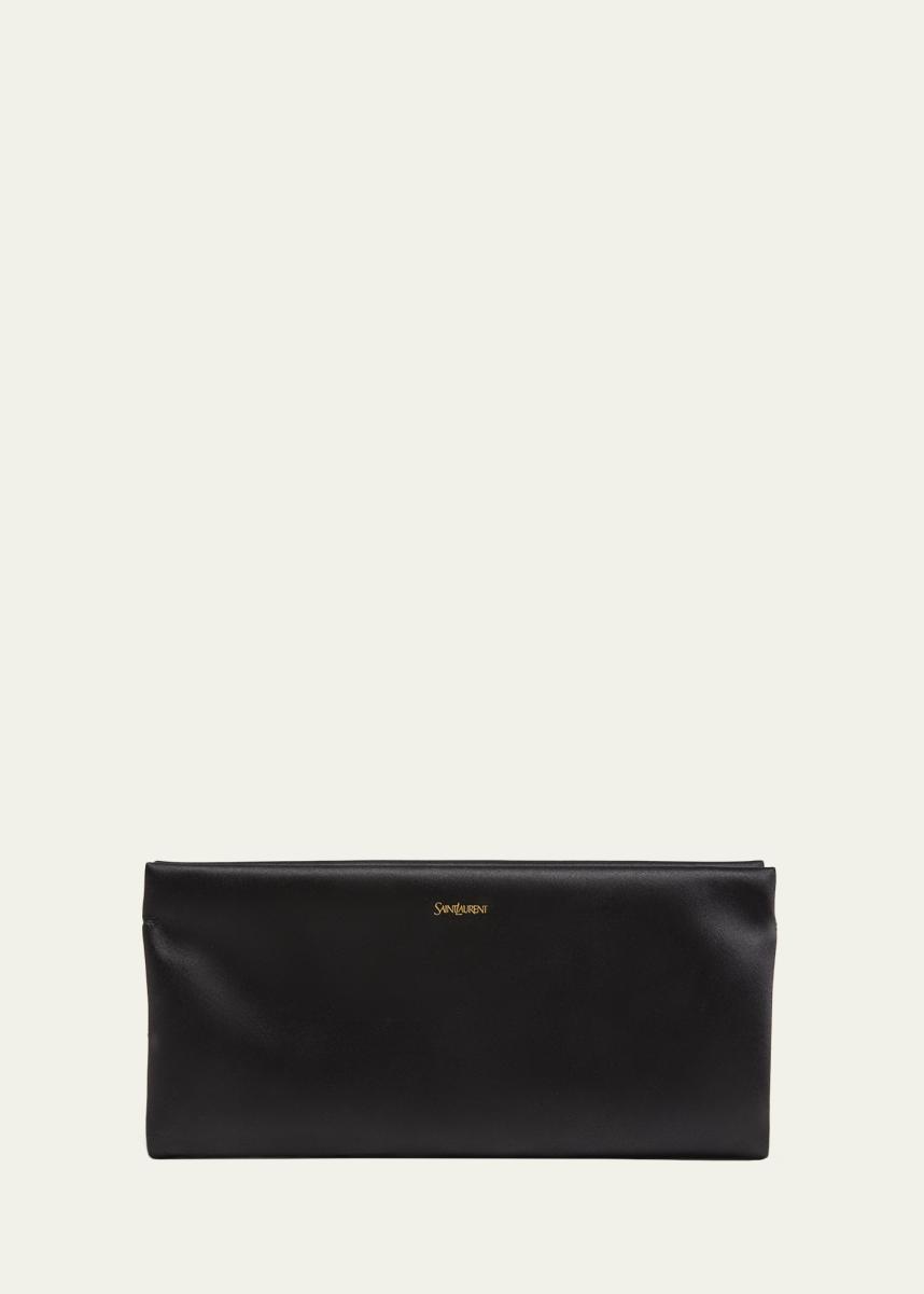 Soft YSL Clutch Bag in Satin