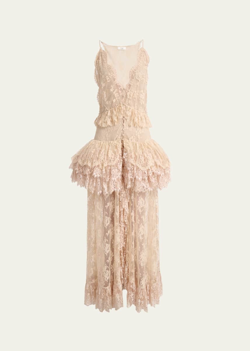 Chloe Lace Tiered Gown - Bergdorf Goodman
