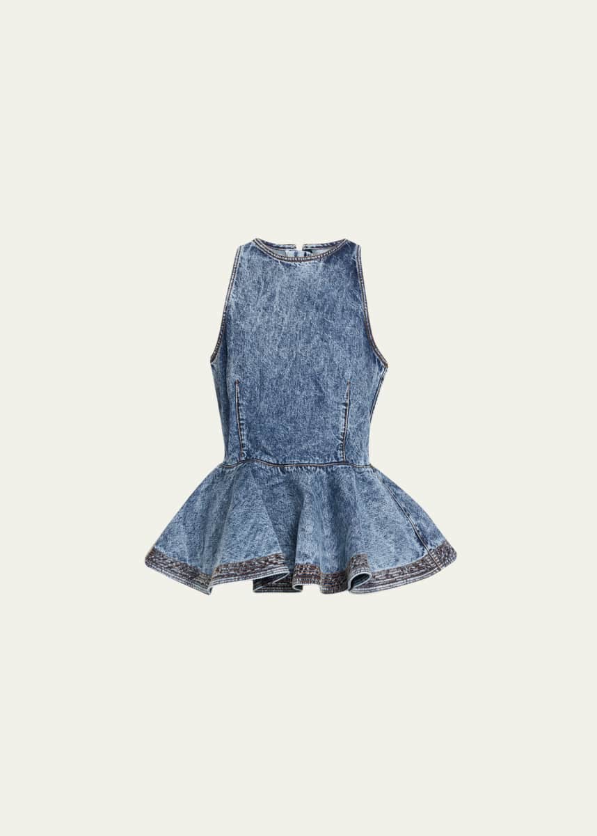 white christmas dresses Alaia Denim Midi Dress – Augustine main image 0