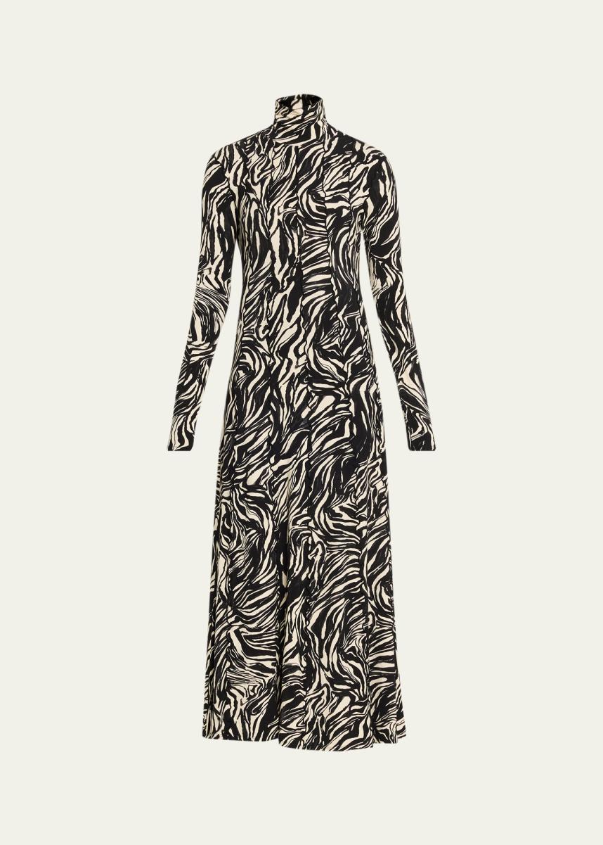 proenza schouler white label marble jersey turtleneck dress Mabel burgundy christmas dress