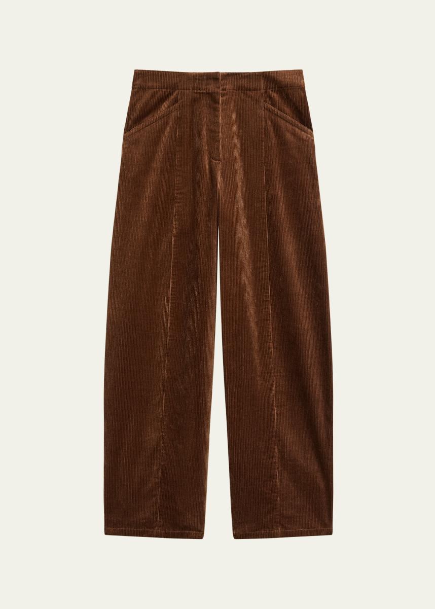 Pantalon Capri En Velours Côtelé THEORY - Taille 0 Femme - Couleur Sable - Occasion Très Bon état