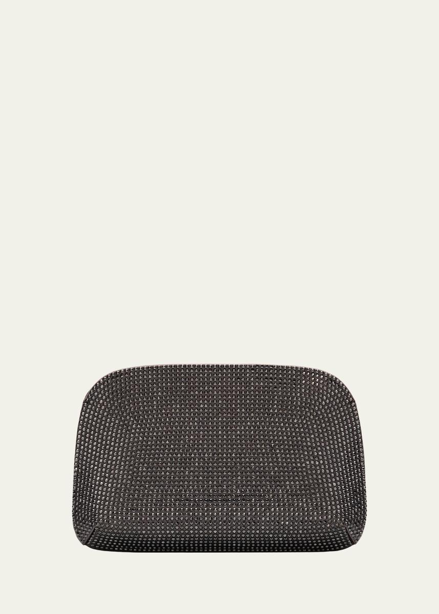 Crystal Satin Clutch Bag