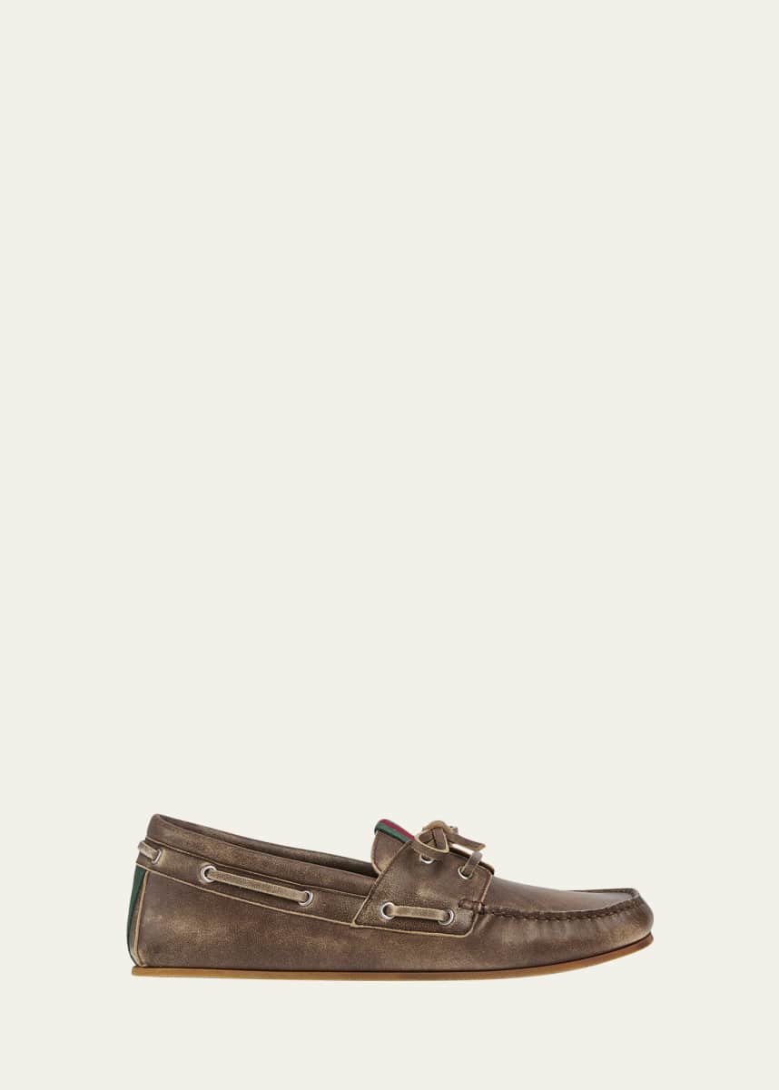 shoes to wear with brown dress pants Gucci Horsebit Loafers Brown, 41 - BOPF main image 1
