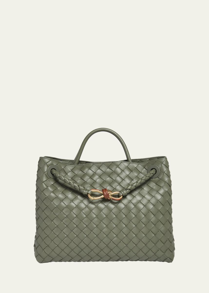 Andiamo Medium Nappa Leather Top-Handle Bag