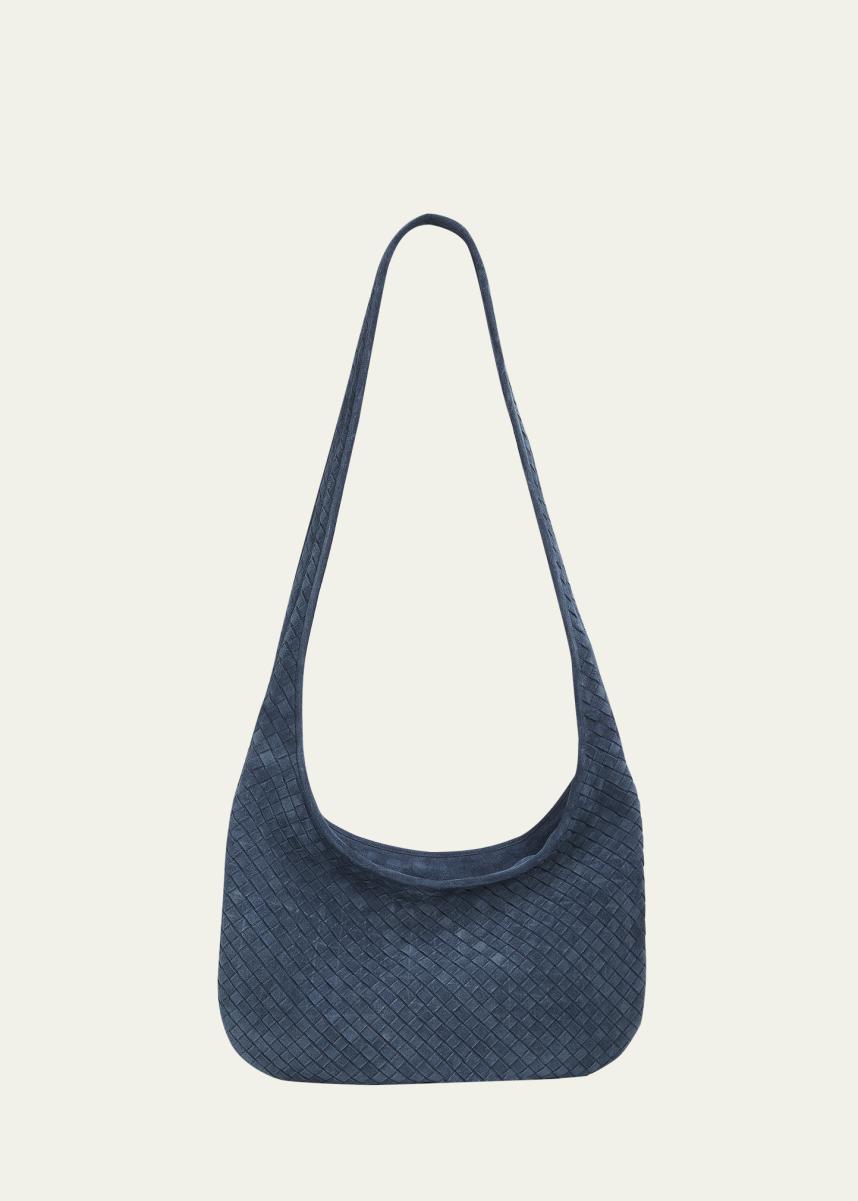 Intrecciato Suede Hobo Bag