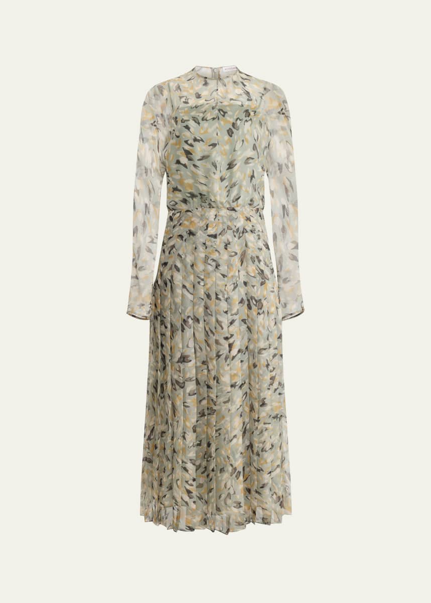 Altuzarra Birdy Printed Chiffon Long-Sleeve Maxi Dress - Bergdorf